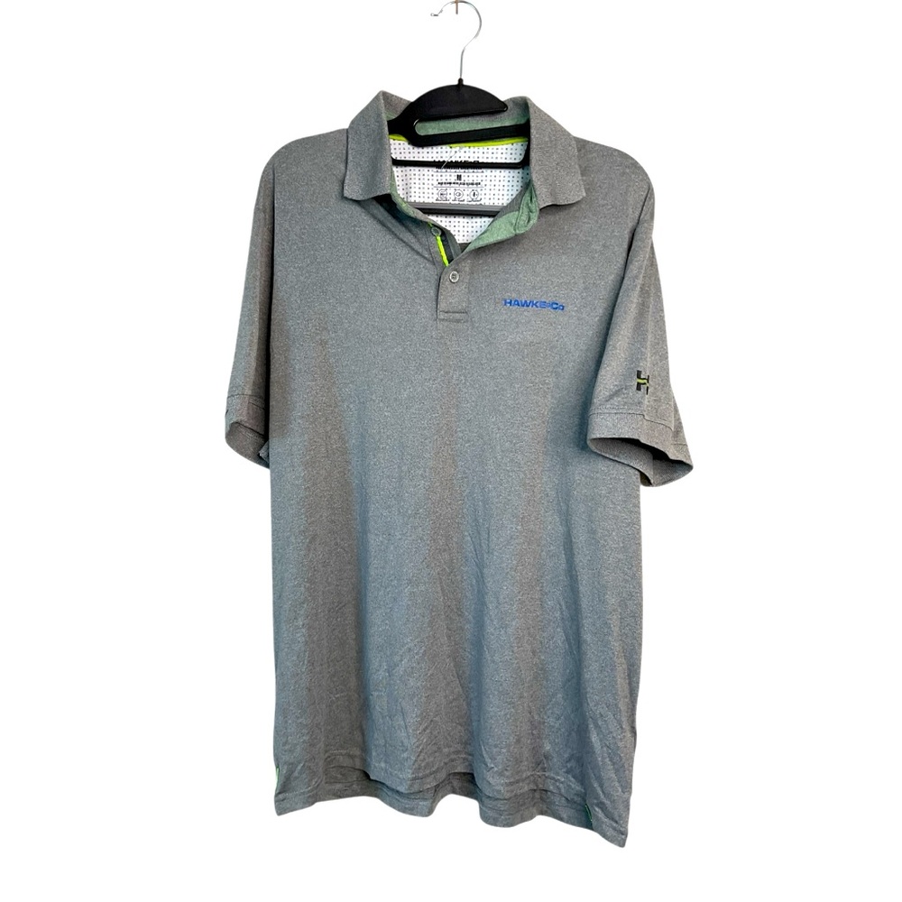 NEW! Hawke & Co Men's Gray Performance Polo Shirt Size M